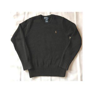 Polo Ralph Lauren Boys black cotton sweater with Polo Logo